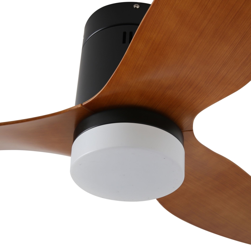ZEVENTI - LED dimbare plafondventilator PADUA LED/18W/230V 3000-6000K Wi-Fi Tuya zwart/bruin + afstandsbediening