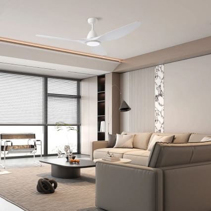 ZEVENTI - LED plafondventilator URBINO LED/20W/230V 3000/4000/6000K Wi-Fi Tuya wit + afstandsbediening