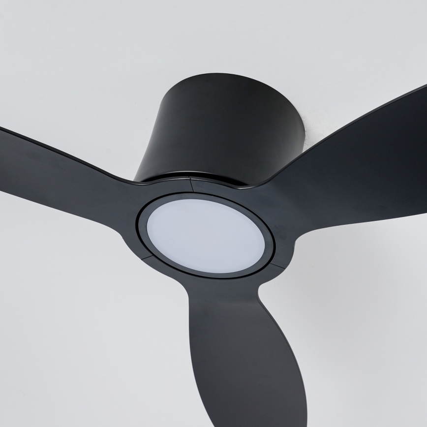 ZEVENTI - LED-dimbare plafondventilator VENTORA LED/24W/230V 3000/4000/6000K Wi-Fi Tuya zwart + afstandsbediening