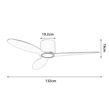 ZEVENTI - LED-dimbare plafondventilator VENTORA LED/24W/230V 3000/4000/6000K Wi-Fi Tuya zwart + afstandsbediening