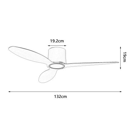 ZEVENTI - Dimbare LED-plafondventilator VENTORA LED/24W/230V 3000/4000/6000K Wi-Fi Tuya zwart + afstandsbediening