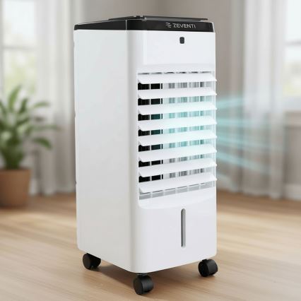 ZEVENTI - Luchtkoeler ARCTIC 60W/230V zwart/wit + afstandsbediening