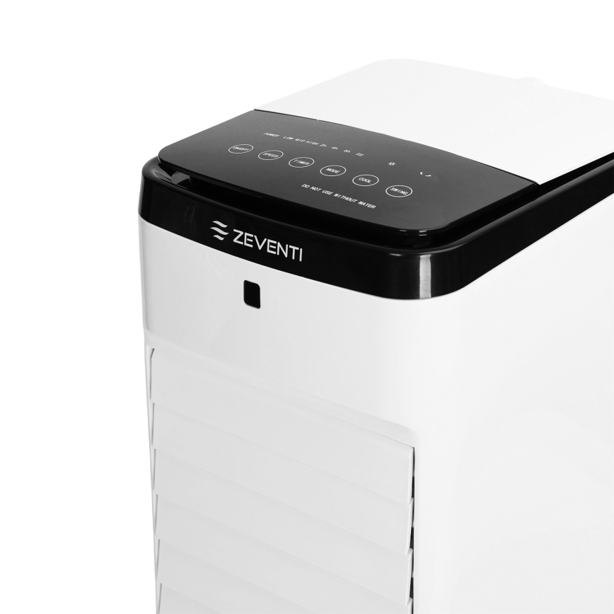 ZEVENTI - Luchtkoeler ARCTIC 60W/230V zwart/wit + afstandsbediening