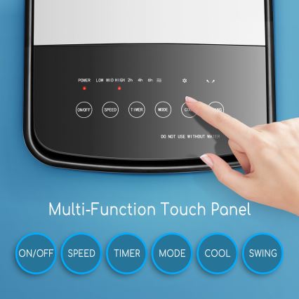 ZEVENTI - Luchtkoeler ARCTIC 60W/230V zwart/wit