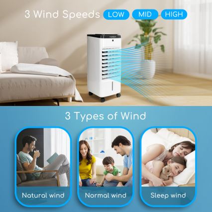 ZEVENTI - Luchtkoeler ARCTIC 60W/230V zwart/wit