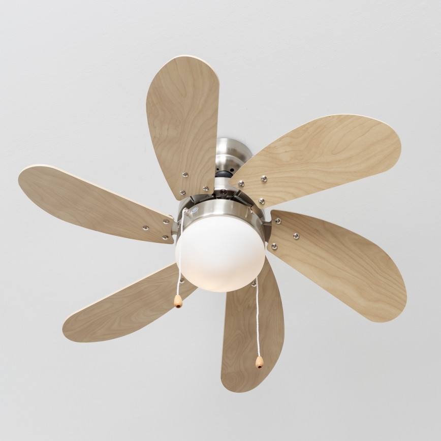 ZEVENTI - Plafondventilator FAMARA 1xE14/60W/230V beige