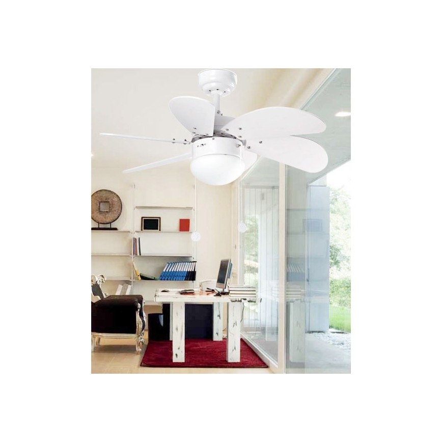 ZEVENTI - Plafondventilator FAMARA 1xE14/60W/230V wit
