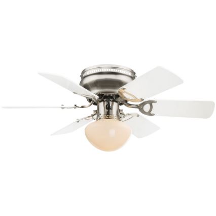 ZEVENTI - Plafondventilator GALDANA 1xE27/60W/230V grijs/wit