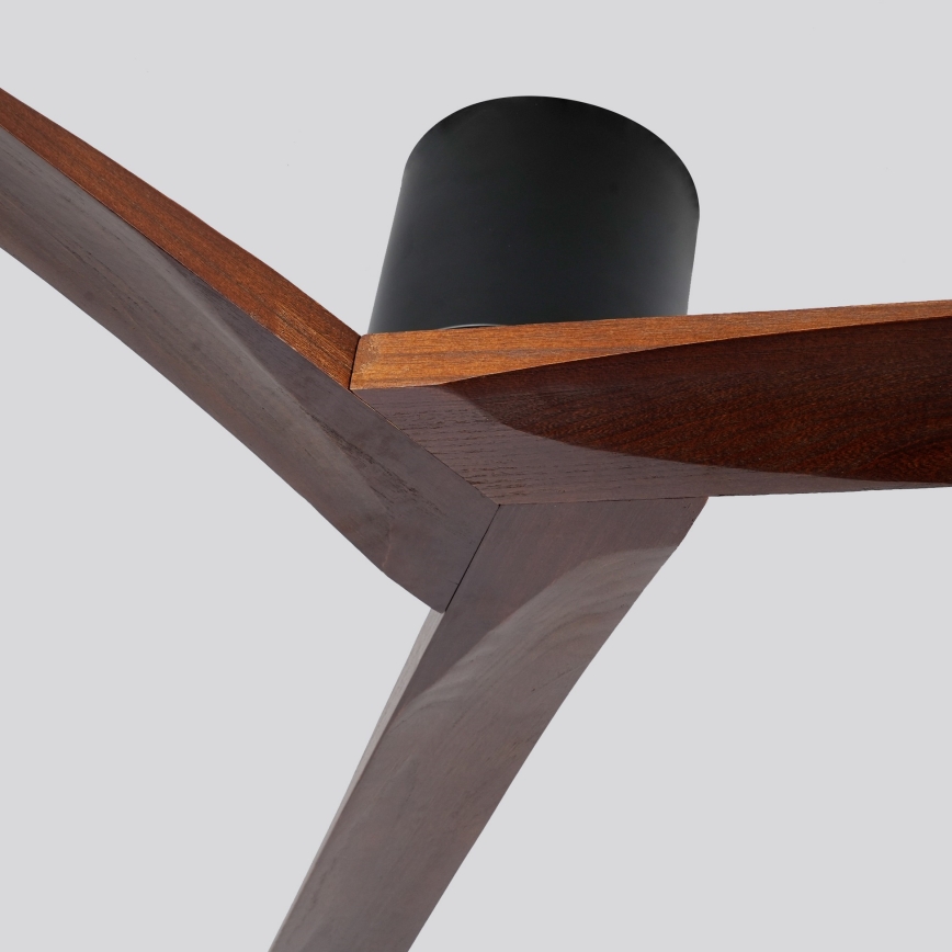 ZEVENTI - Plafondventilator VELLON Wi-Fi Tuya zwart/walnoot + afstandsbediening