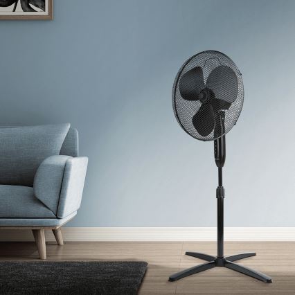 ZEVENTI - Staande ventilator 40W/230V Ø 40 cm zwart