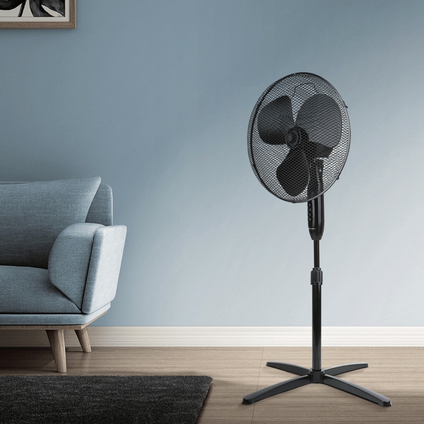 ZEVENTI - Staande ventilator 40W/230V Ø 40 cm zwart