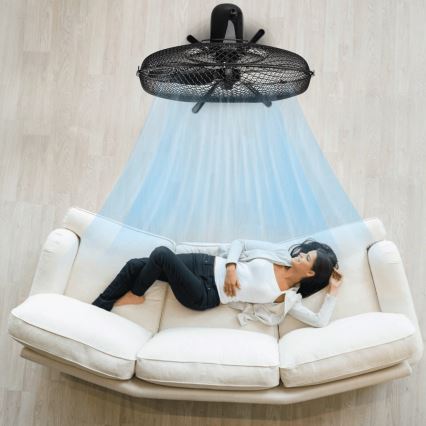 ZEVENTI - Staande ventilator 40W/230V Ø 40 cm zwart