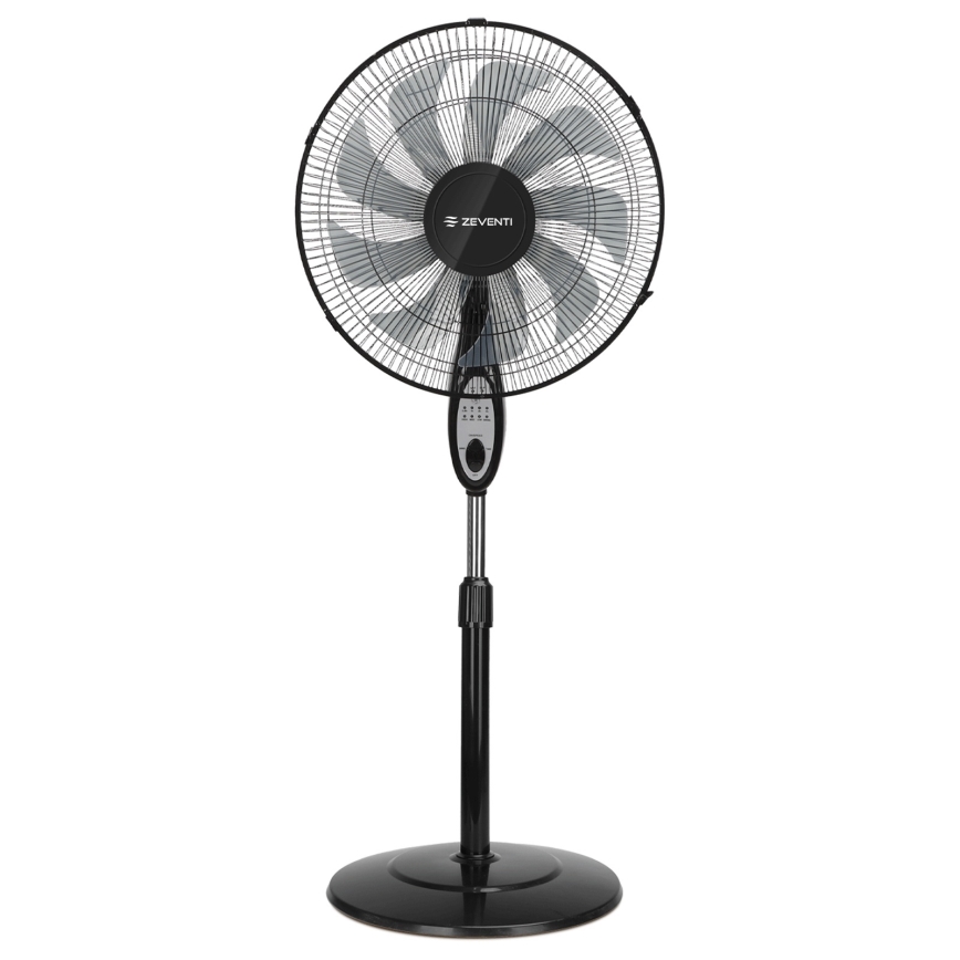 ZEVENTI - Staande ventilator FLOW 55W/230V 130 cm zwart + afstandsbediening