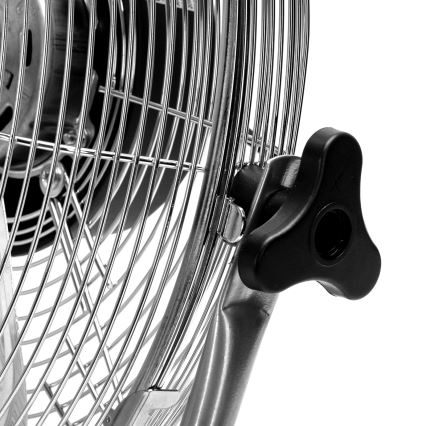 ZEVENTI - Vloerventilator FLOW 60W/230V 44,5 cm glanzend chroom