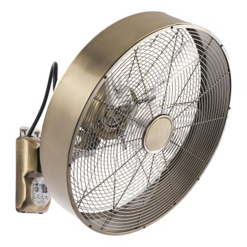 ZEVENTI - Wandventilator FANNY 50W/230V bronskleurig + afstandsbediening