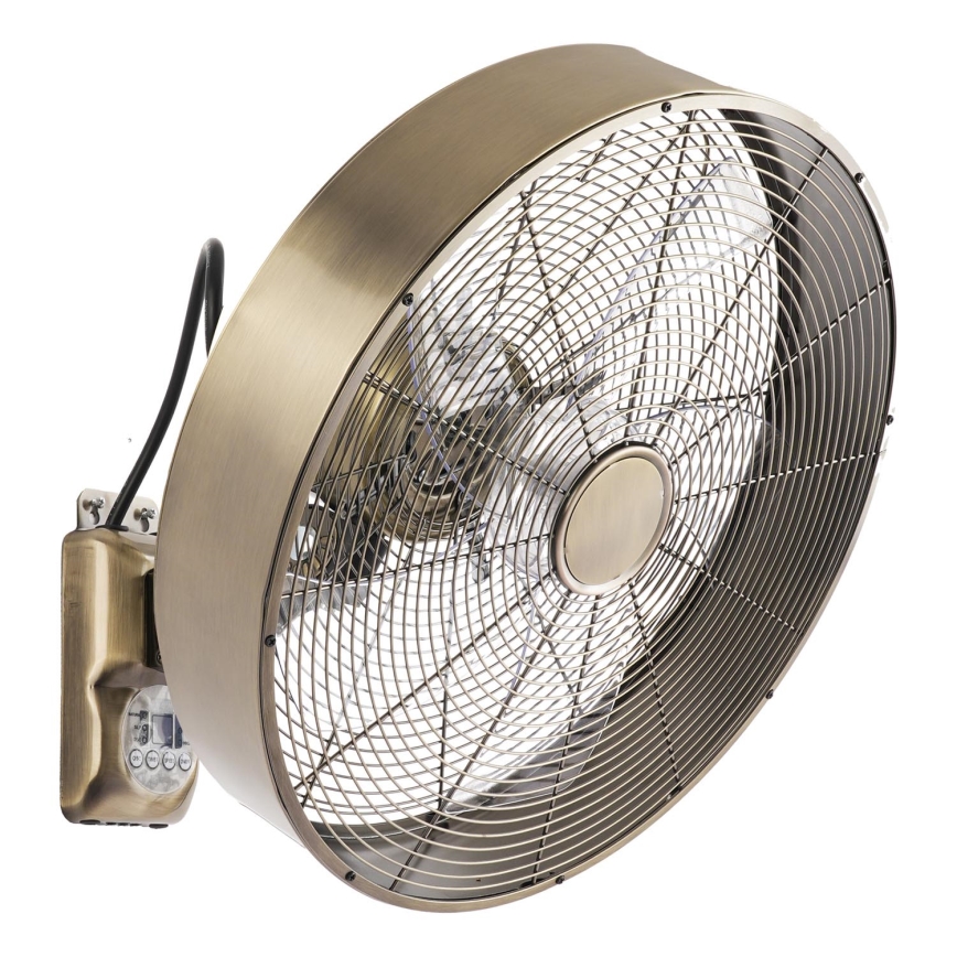 ZEVENTI - Wandventilator FANNY 50W/230V bronskleurig + afstandsbediening