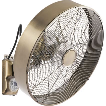 ZEVENTI - Wandventilator FANNY 50W/230V bronskleurig + afstandsbediening