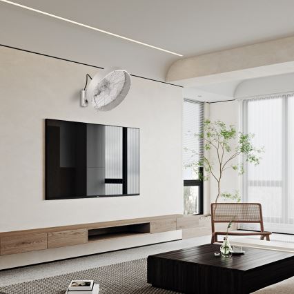 ZEVENTI - Wandventilator FANNY 50W/230V mat chroom + afstandsbediening