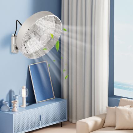 ZEVENTI - Wandventilator FANNY 50W/230V mat chroom + afstandsbediening