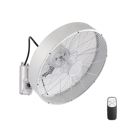 ZEVENTI - Wandventilator FANNY 50W/230V mat chroom + afstandsbediening
