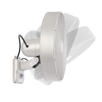 ZEVENTI - Wandventilator FANNY 50W/230V mat chroom + afstandsbediening