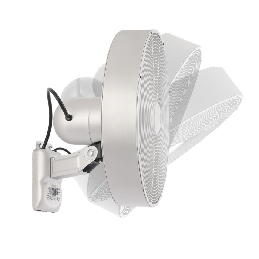 ZEVENTI - Wandventilator FANNY 50W/230V mat chroom + afstandsbediening