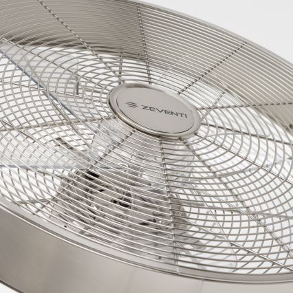 ZEVENTI - Wandventilator FREEZE 50W/230V diameter 40 cm mat chroom + afstandsbediening