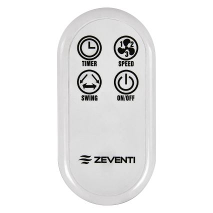 ZEVENTI - Wandventilator FREEZE 50W/230V diameter 40 cm wit + afstandsbediening