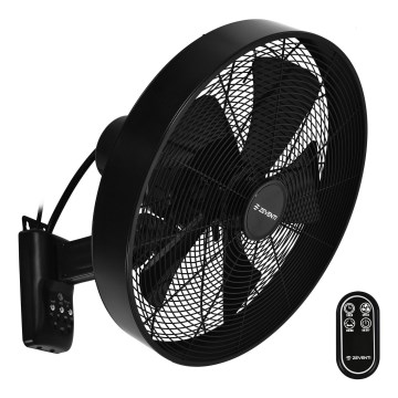 ZEVENTI - Wandventilator FREEZE 50W/230V diameter 40 cm zwart + afstandsbediening