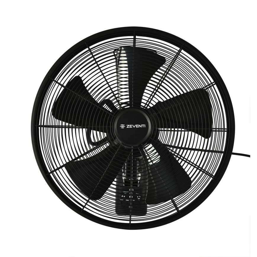 ZEVENTI - Wandventilator FREEZE 50W/230V diameter 40 cm zwart + afstandsbediening