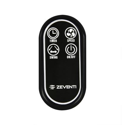 ZEVENTI - Wandventilator FREEZE 50W/230V diameter 40 cm zwart + afstandsbediening
