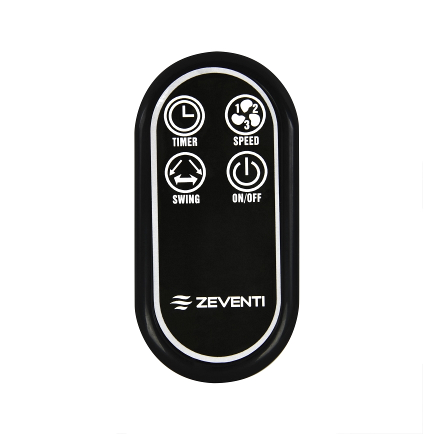 ZEVENTI - Wandventilator FREEZE 50W/230V diameter 40 cm zwart + afstandsbediening