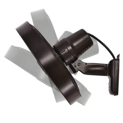 ZEVENTI - Wandventilator FREEZE 50W/230V diameter 40 cm zwart/bruin + afstandsbediening
