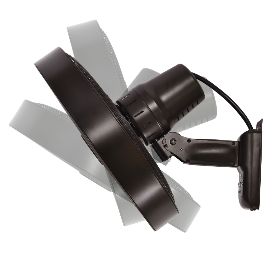 ZEVENTI - Wandventilator FREEZE 50W/230V diameter 40 cm zwart/bruin + afstandsbediening