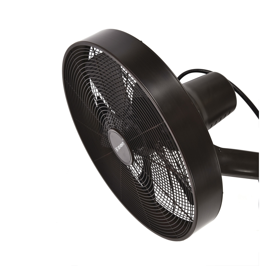ZEVENTI - Wandventilator FREEZE 50W/230V diameter 40 cm zwart/bruin + afstandsbediening