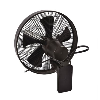 ZEVENTI - Wandventilator FREEZE 50W/230V diameter 40 cm zwart/bruin + afstandsbediening