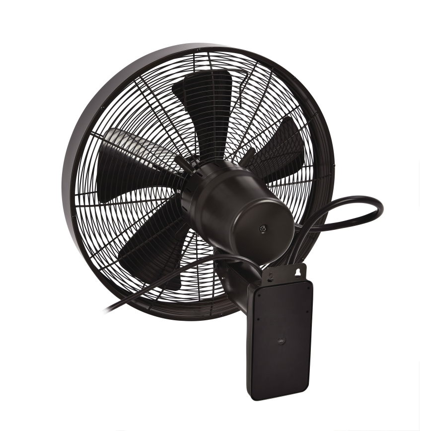ZEVENTI - Wandventilator FREEZE 50W/230V diameter 40 cm zwart/bruin + afstandsbediening
