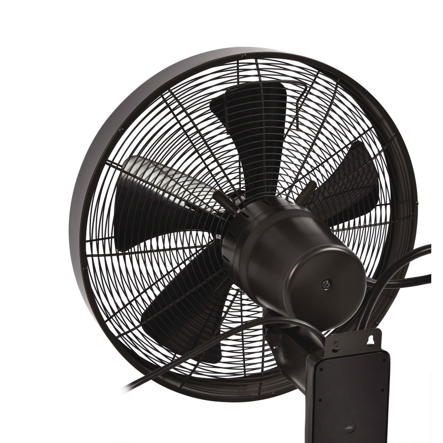 ZEVENTI - Wandventilator FREEZE 50W/230V diameter 40 cm zwart/bruin + afstandsbediening