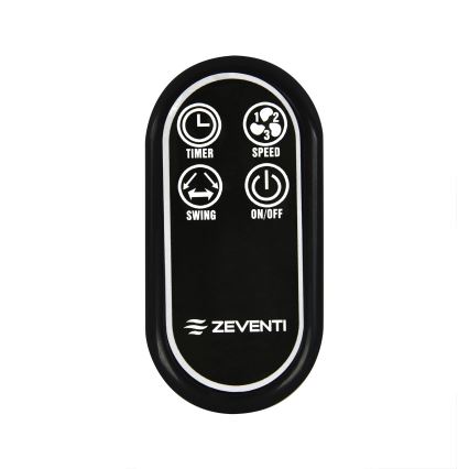 ZEVENTI - Wandventilator FREEZE 50W/230V diameter 40 cm zwart/bruin + afstandsbediening