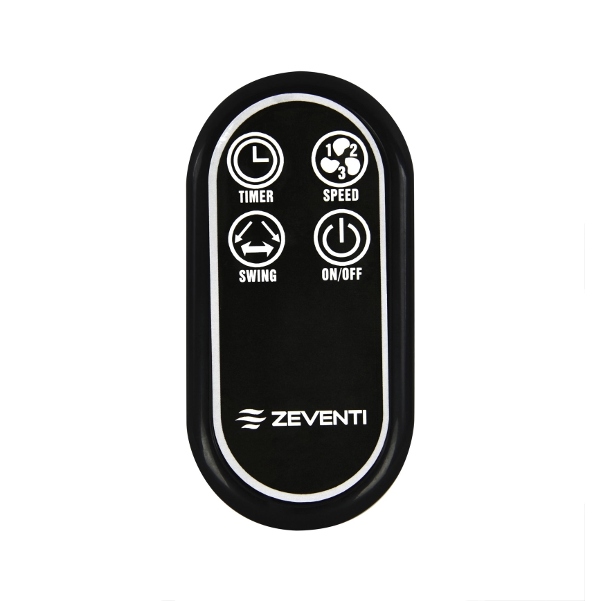 ZEVENTI - Wandventilator FREEZE 50W/230V diameter 40 cm zwart/bruin + afstandsbediening