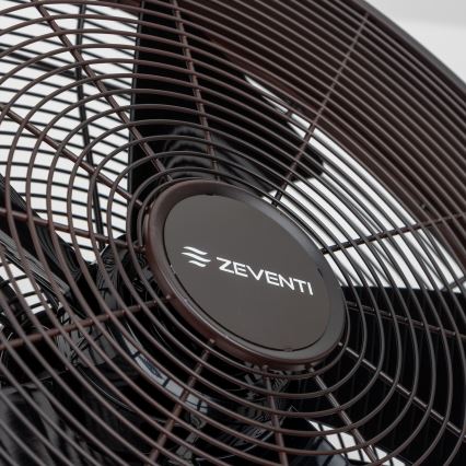 ZEVENTI - Wandventilator FREEZE 50W/230V diameter 40 cm zwart/bruin + afstandsbediening
