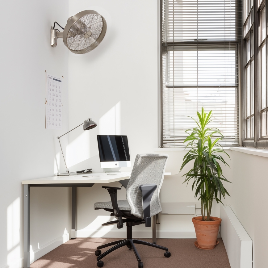 ZEVENTI - Wandventilator FREEZE 50W/230V Ø 45 cm mat chroom + afstandsbediening