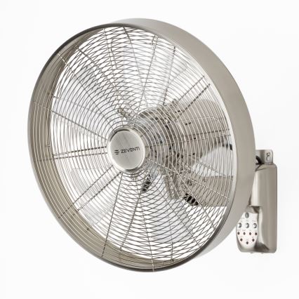 ZEVENTI - Wandventilator FREEZE 50W/230V Ø 45 cm mat chroom + afstandsbediening