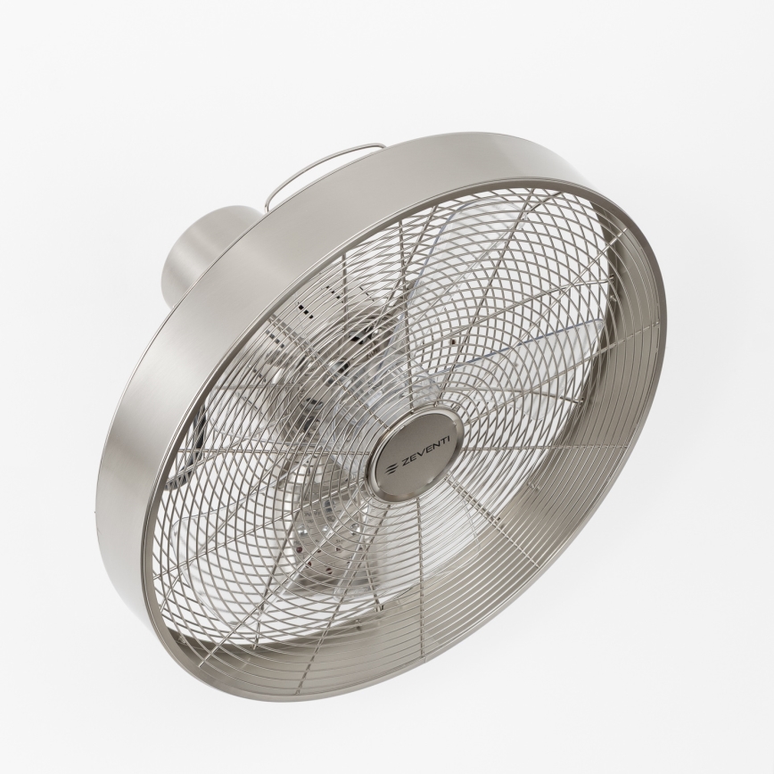 ZEVENTI - Wandventilator FREEZE 50W/230V Ø 45 cm mat chroom + afstandsbediening
