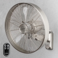 ZEVENTI - Wandventilator FREEZE 50W/230V Ø 45 cm mat chroom + afstandsbediening