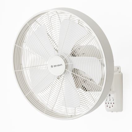 ZEVENTI - Wandventilator FREEZE 50W/230V Ø 45 cm wit + afstandsbediening