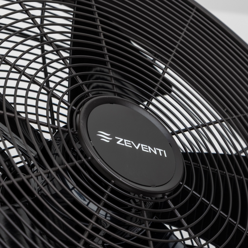 ZEVENTI - Wandventilator FREEZE 50W/230V Ø 45 cm zwart + afstandsbediening