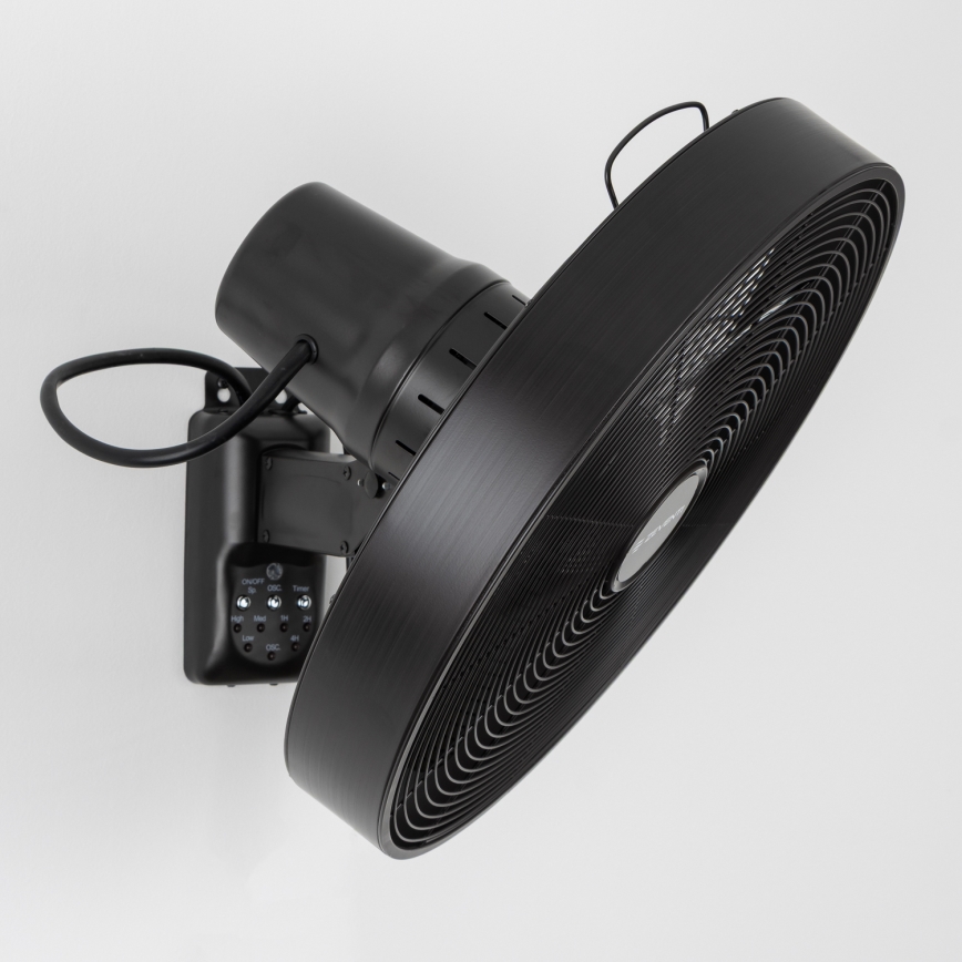 ZEVENTI - Wandventilator FREEZE 50W/230V Ø 45 cm zwart + afstandsbediening