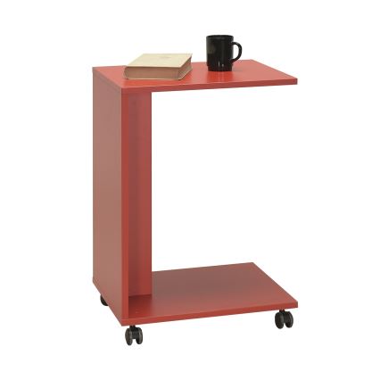 Zijtafel 65x35 cm rood