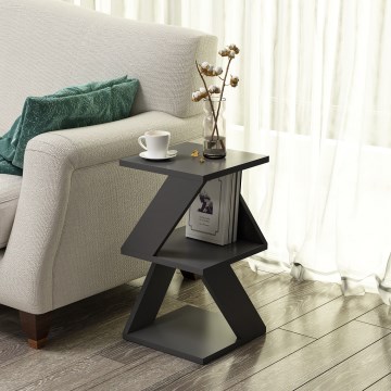Zijtafel ALBENI 50x30 cm antraciet